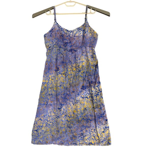 Handmade Babydoll Dress Blue Tan Brown Size L Sleeveless Y2K Fairy HOCO Prom - Picture 2 of 7